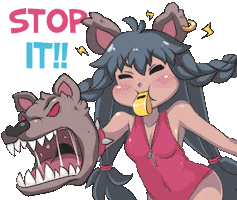 Stop It Monster Girl Sticker by Jin