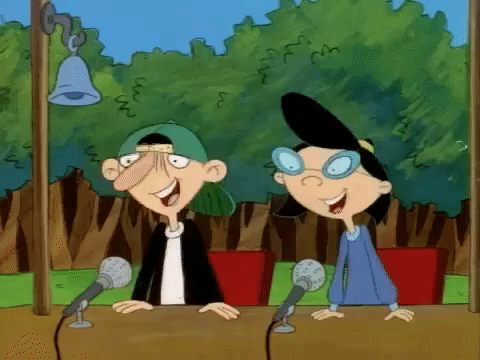 excited hey arnold GIF