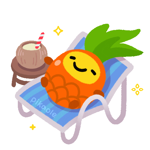 Summer Sunbathing Sticker by pikaole