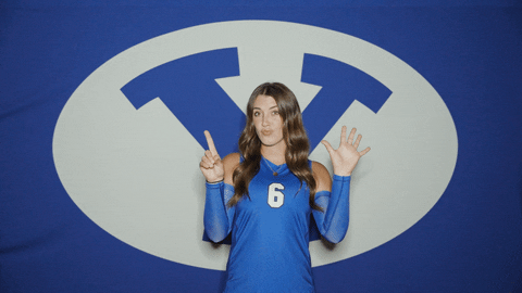 Volleyball Dancing GIF by BYU Cougars