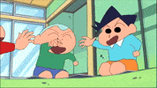 Shinchan anime japan cards hiroshi GIF