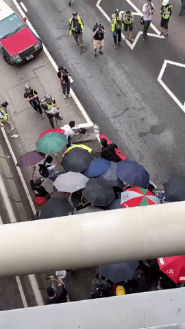 'Grandma Wong' Waves Union Jack During Hong Kong Protests