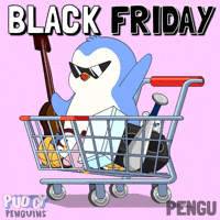 Add To Cart Black Friday GIF by Pudgy Penguins