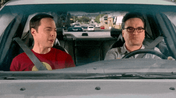 driving the big bang theory GIF by CBS