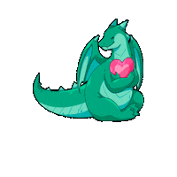 Outland_norge love heart dragon cute dragon Sticker