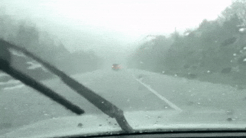 Rain Pelts Tennessee Highway as Severe Thunderstorm Warning Issued