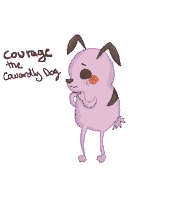 courage the cowardly dog Sticker
