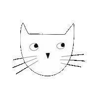 nicsquirrell cat face cats animal Sticker