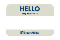 BraunAbilityofficial braun hello my name is wav hellomynameis Sticker