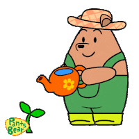 Bear Plants Sticker
