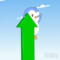 To The Moon Arrow GIF by Pudgy Penguins