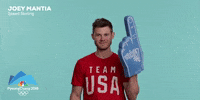 pyeongchang 2018 foam finger GIF by NBC Olympics