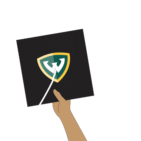 WayneStateCLAS winter graduation cap detroit Sticker