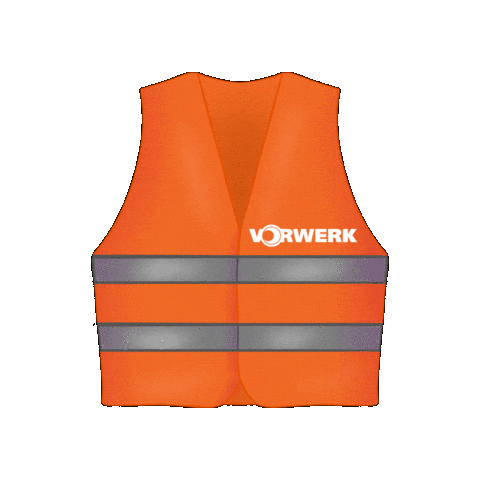 Orange Warnweste Sticker by FRIEDRICH VORWERK SE & Co. KG