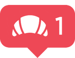 heart love Sticker by Croissant