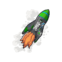 Rocket Space Ship Sticker