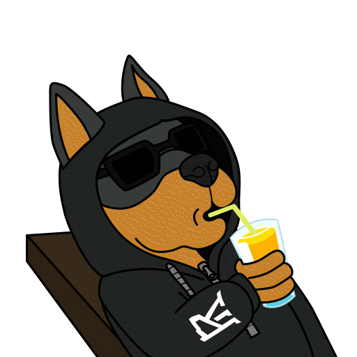 Cool Dude Sipping Drink Sticker by Dobernut