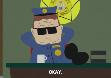 cop officer barbrady GIF by South Park 