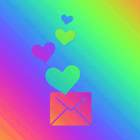 wiko_glitch love rainbow colorful valentine GIF