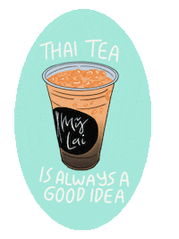 Thai Tea Boba Sticker by The Good Hause