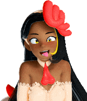 3D Anime Girl Sticker