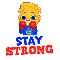 Stay Strong Good Vibes Sticker by Lucas and Friends by RV AppStudios