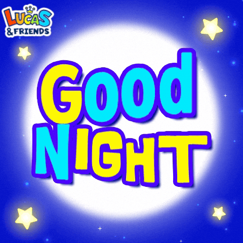 Tired Good Night GIF by Lucas and Friends by RV AppStudios