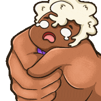 Sad Afro Sticker
