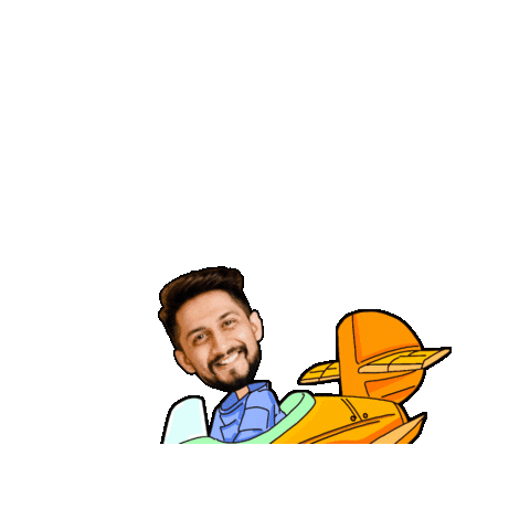 Fly Plane Sticker by Digital Pratik