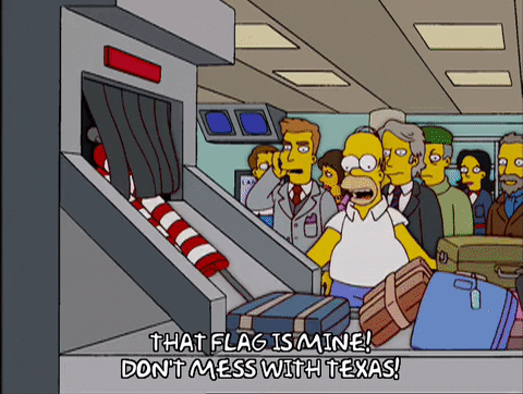 homer simpson crowd in airport GIF