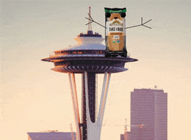 Space Needle Seattle GIF by The Essential Baking Company