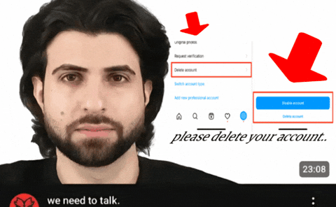 We Need To Talk Delete Your Account GIF