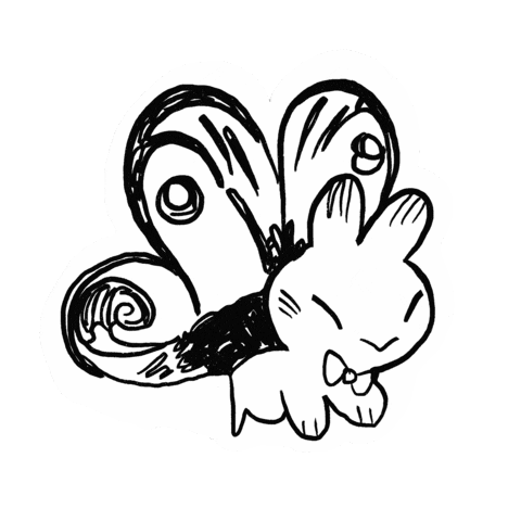 Wawflouer giphyupload butterfly bug alice in wonderland Sticker