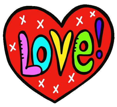 Love You Heart Sticker by Jelene
