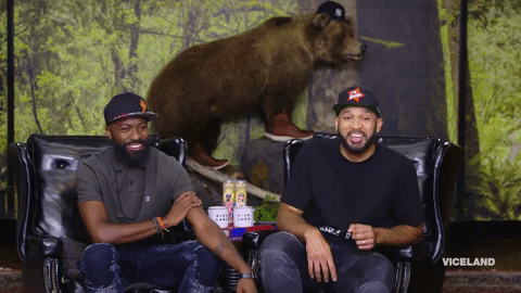 Fall GIF by Desus & Mero