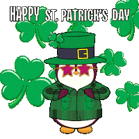 St Patricks Day Penguin Sticker by Pudgy Penguins
