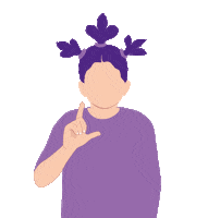 Sign Language Violet Sticker by talkinghands