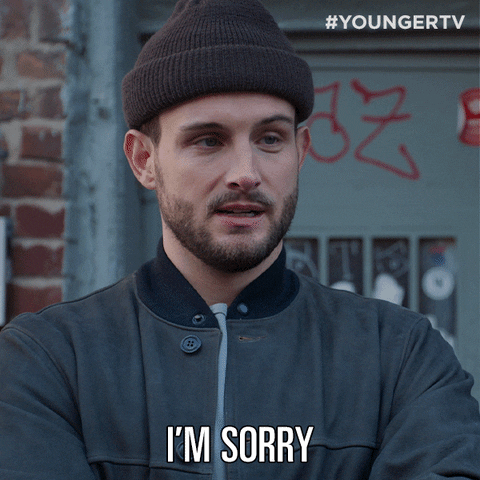 Sorry Nico Tortorella GIF by TV Land