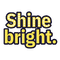 Klyqa yellow light brand sparkle Sticker