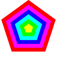 Color Pentagon Sticker