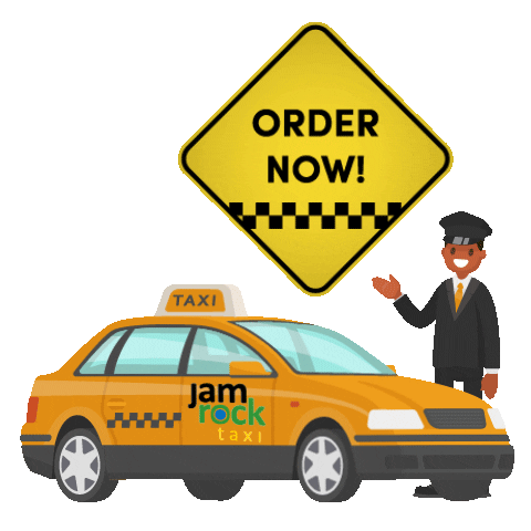 jamrocktaxi order now jamaica taxi taxi driver Sticker
