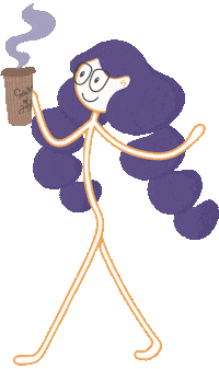 Girl Coffee Sticker