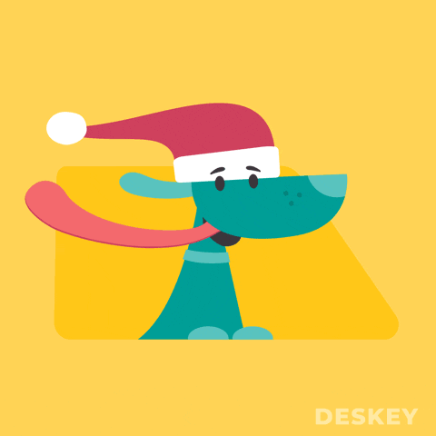 Flying Santa Hat GIF by Deskey Branding