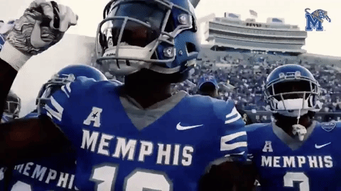 College Sports Football GIF by University of Memphis