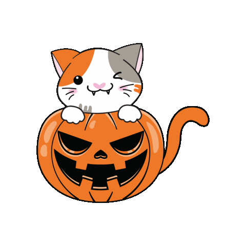Trick-Or-Treat Cat Sticker by Petique, Inc.
