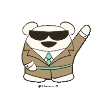 Polar Bear Hello Sticker by Cloversoft