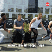 exercise in leggings