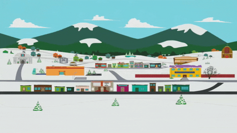 snow mountains GIF by South Park 