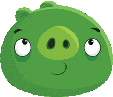 Rovio thinking video games pig sitting Sticker