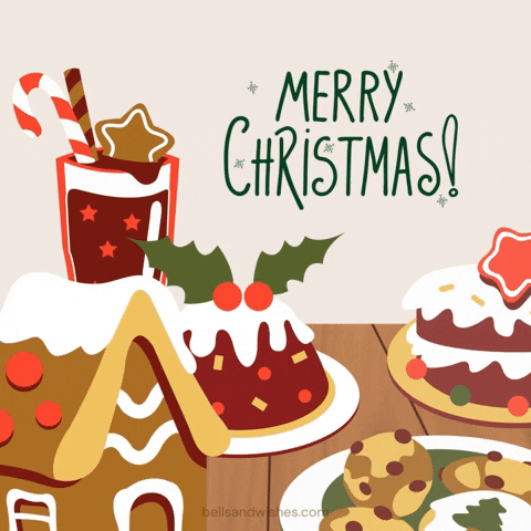 Happy Merry Christmas GIF by Bells and Wishes